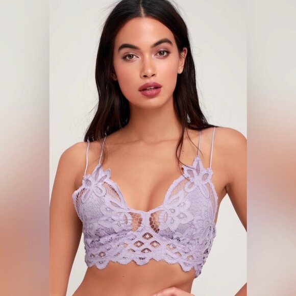 Free People Other - SOLD NWT Free People Lavender Purple Lace Bralette Bra, Size Medium